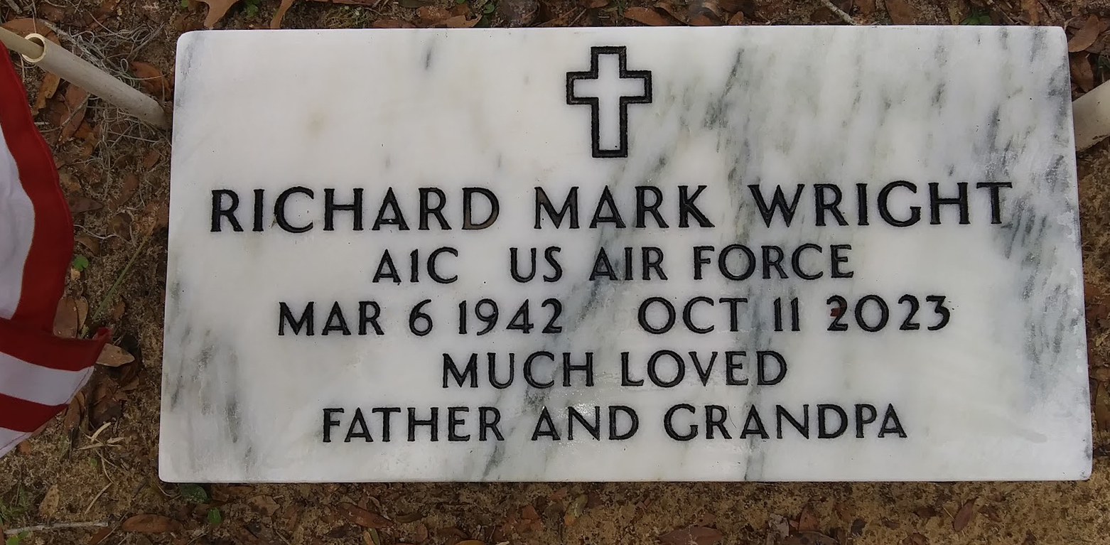 Headstone for Wright, Richard Mark